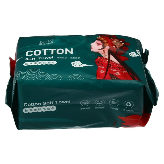 Disposable Face Towel Wet and Dry Dual-use Cotton Tissue for Makeup Pack of 60pcs White 7.87''x5.91''