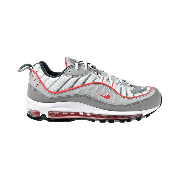 Nike Nike Air Max 98 Men S Shoes Particle Grey Track Red Ci3693 001 Walmart Com Walmart Com