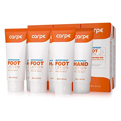 Carpe Antiperspirant Hand and Foot Lotion Package Deal (3 Hand and 3