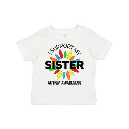 

Inktastic I Support My Sister Autism Awareness Gift Toddler Boy or Toddler Girl T-Shirt