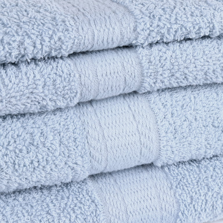 Mainstays Solid Adult 6-Piece Bath Towel Set, School Grey 