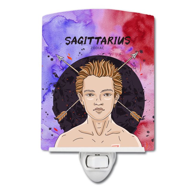 "Treasures Sagittarius Zodiac Sign Ceramic Night Light, 6x4, Multicolor" Caroline's Treasures BB7325CNL