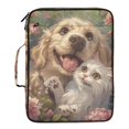 thumbnail image 2 of Haosy Accordion File Organizer Zipper Binder 500 Sheet 6-Tab Expanding File Folder Multi-Pocket 1.2 Inch 3 Ring Dog Cat in Flowerbed, 2 of 7