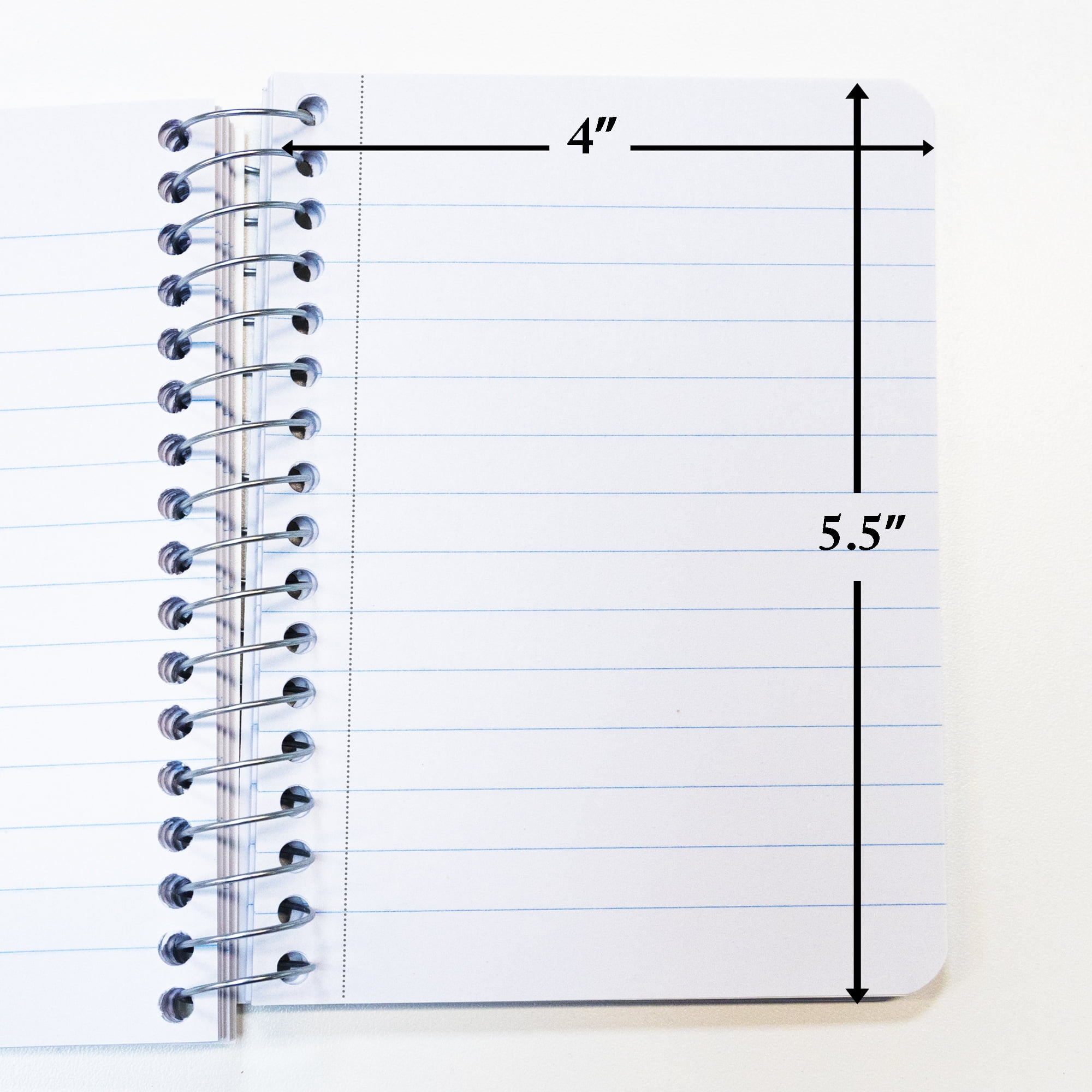 BAZIC 150 Ct. 4" X 5.5" Poly Cover Spiral Fat Book [5460]