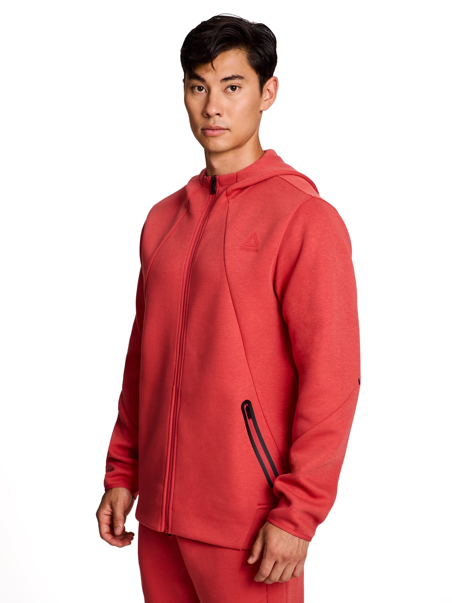 Reebok Men's and Big Men's Momentum Fleece Full Zip Hoodie, Sizes XS-5XL