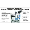 thumbnail image 2 of Hawkins Stainless Steel Induction Compatible Inner Lid Pressure Cooker, 4 Liter, 2 of 5