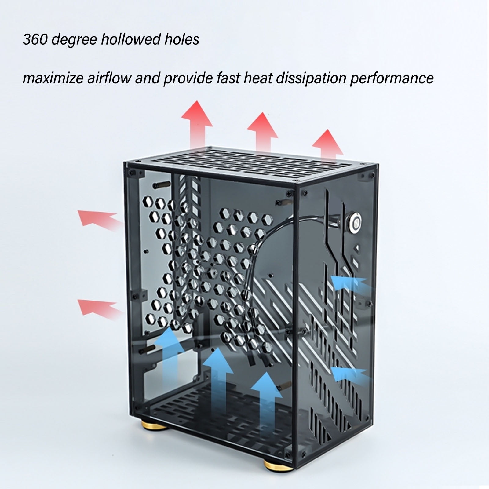 Sandwich Style Diy Itx Pc Case Clear Acrylic Mini ITX Case