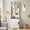 White against dark brown, variant on Space-Saving Farmhouse Hall Tree with Shoe Storage - 23.6" Narrow Entryway Bench, 5 Coat Hooks, 2 Open Cubbies, Barn Door - Coat Rack Cabinet for Mudroom, Hallway, Living Room - Dark Brown
