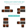 thumbnail image 3 of Best Choice Products 4-Piece Outdoor Wicker Patio Conversation Furniture Set w/ Table, Cushions - Brown/Dark Rust, 3 of 8