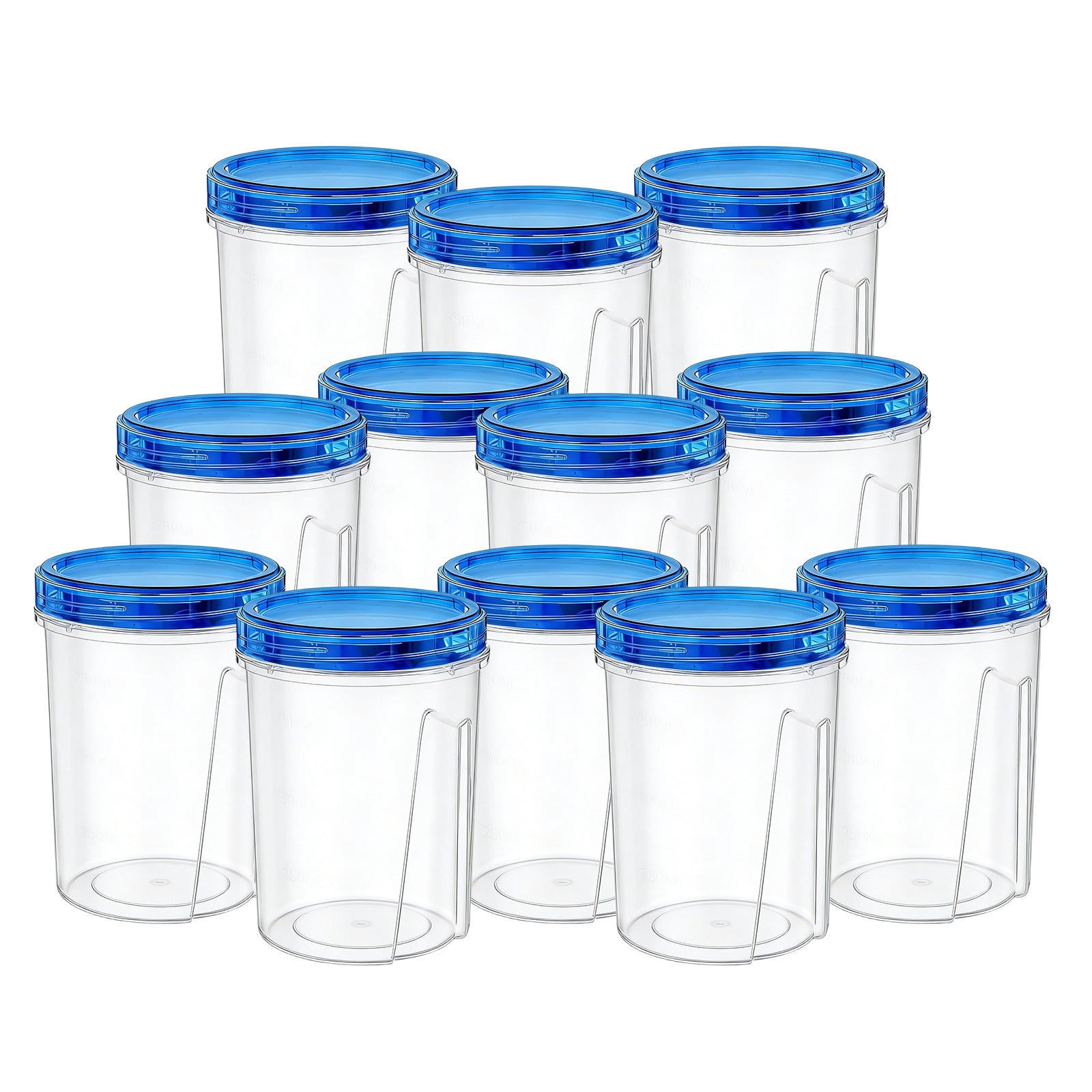COM1950s 50oz Airtight Food Storage Containers, Plastic Meal Prep Containers with Lids, Leakproof for Lunch, Stackable Kitchen Organization