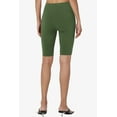 thumbnail image 3 of Women's Basic Stretch Cotton Span High Waist Above Knee Bermuda Short Leggings, 3 of 7