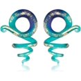 thumbnail image 2 of GFDYREE 2PC Glass Ear Tapers Plugs 2G-00G Handmade Hanger Gauges Piercing Jewelry Set, 2 of 7