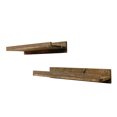 thumbnail image 3 of del Hutson Designs 24 Inch Rustic Luxe Wooden Floating Shelves, Dark Walnut, 3 of 6