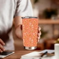 thumbnail image 6 of 20oz Retro Orange Butterfly Floral Pattern Stainless Steel Tumbler， Tumbler with Lid Double Wall Vacuum Insulated Travel Mug， Coffee Cups With Lids， Perfect Gifts For Birthday Holiday, 6 of 7