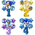 thumbnail image 2 of Juego de 6 globos digitales para fiesta temática de Sonic The Hedgehog para niños, productos decorativos de cumpleaños de Sonic, juguetes para niños, globos de helio, 2 of 5