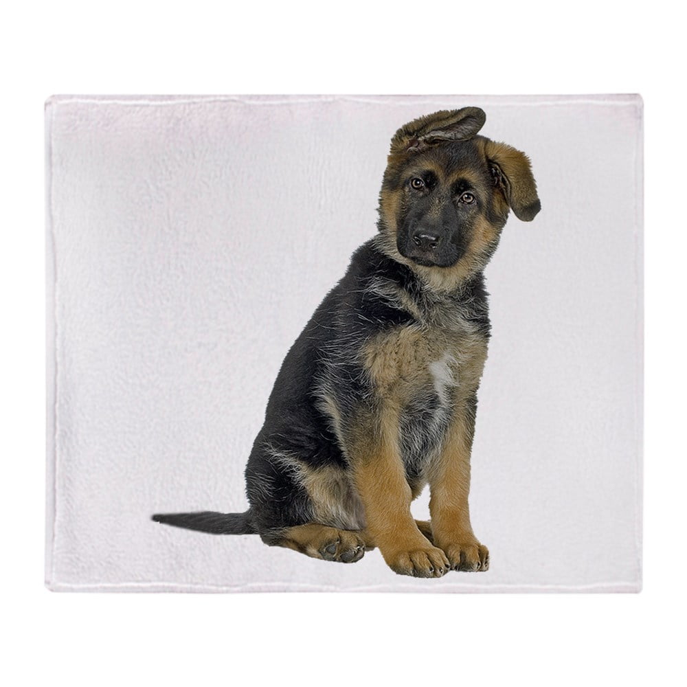 CafePress German Shepherd Puppy Soft Fleece Throw Blanket, 50"x60