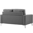 thumbnail image 3 of Modway Allure Modern Steel & Fabric Upholstered Sofa in Gray/Silver, 3 of 4
