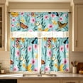thumbnail image 7 of 2D Printed Kitchen Curtain Combo 54x18 28x39 Inches, Washable Valance Half Curtain Set with Rod Pocket, Light Filtering Decorative Curtain Home Decor, 7 of 7