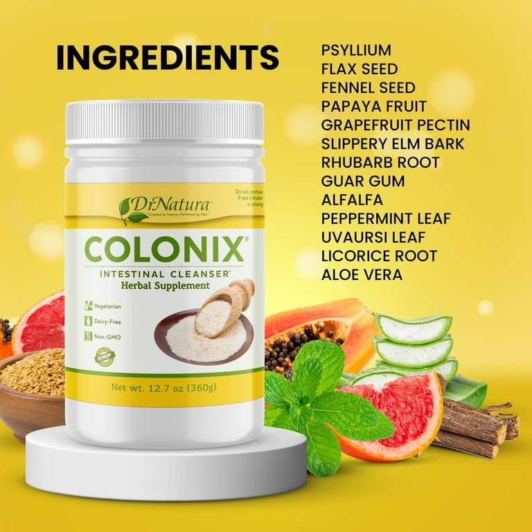 Dr. Natura Colonix Herbal Supplement Powder, Digestive Detox