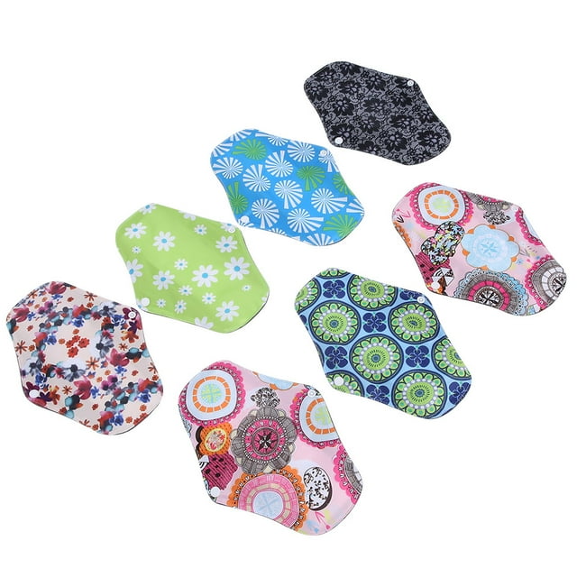 Serviettes Hygiéniques, Confortables Lavables Réutilisables 7 Pcs Serviettes Hygiéniques en Tissu Pratiques Pratiques, pour Femmes Filles Type A,Type B,Type C