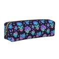 thumbnail image 1 of Fotbe Skull flower funny Estuche para Lápices de Cuero con Estampado, Estuche con Cremallera Resistente, Organizador Compacto y Elegante para Papelería, 1 of 7