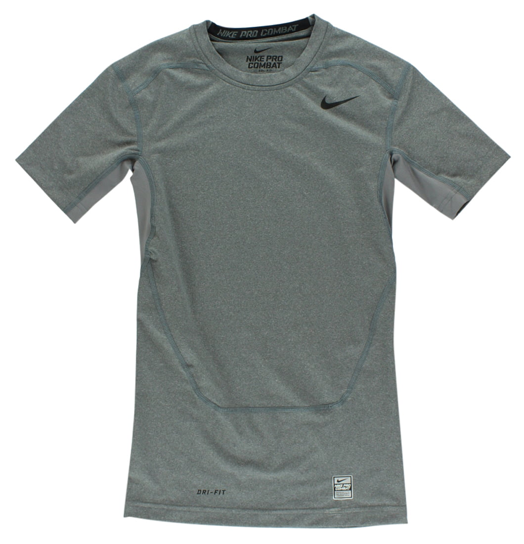 Nike Mens Combat Compression Shirt Grey - Walmart.com