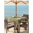 thumbnail image 2 of Outdoor Tablecloth with Umbrella Hole & Zipper, Summer Palm Tree Square Tablecloth 54x54 Inch, Vintage Green Brown Tropical Botanical Patio Table Cover Waterproof Table Cloth for Picnic/Party, 2 of 7
