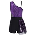 thumbnail image 2 of Rswnyirn Robe de Danse Jazz Latine à Sequins Brillants pour Filles Justaucorps Salsa Samba Rumba Danse Violette 6, 2 of 7