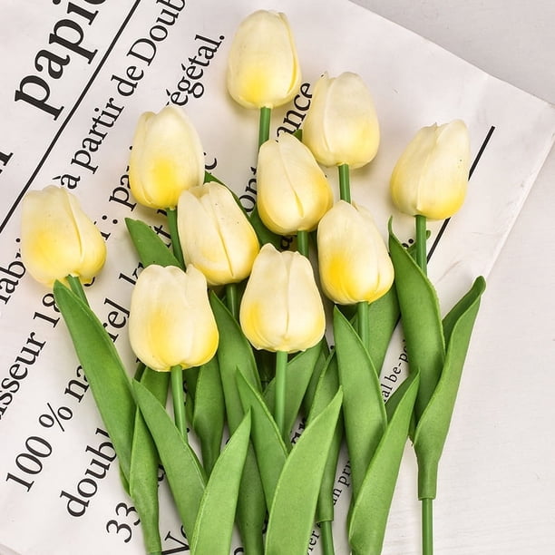Flores falsas de tulipán para accesorios de fotografía de bodas, hoteles y hogares, que parecen flores de simulación