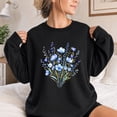 thumbnail image 3 of Jollimate Blue Watercolor Floral Sweatshirt, Wildflowers Sweatshirt, Ladies Gift Sweatshirt, Gift For Her, 3 of 6