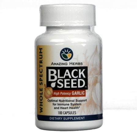 Amazing Herb Theramune Black Seed & Garlic, 100 Ct