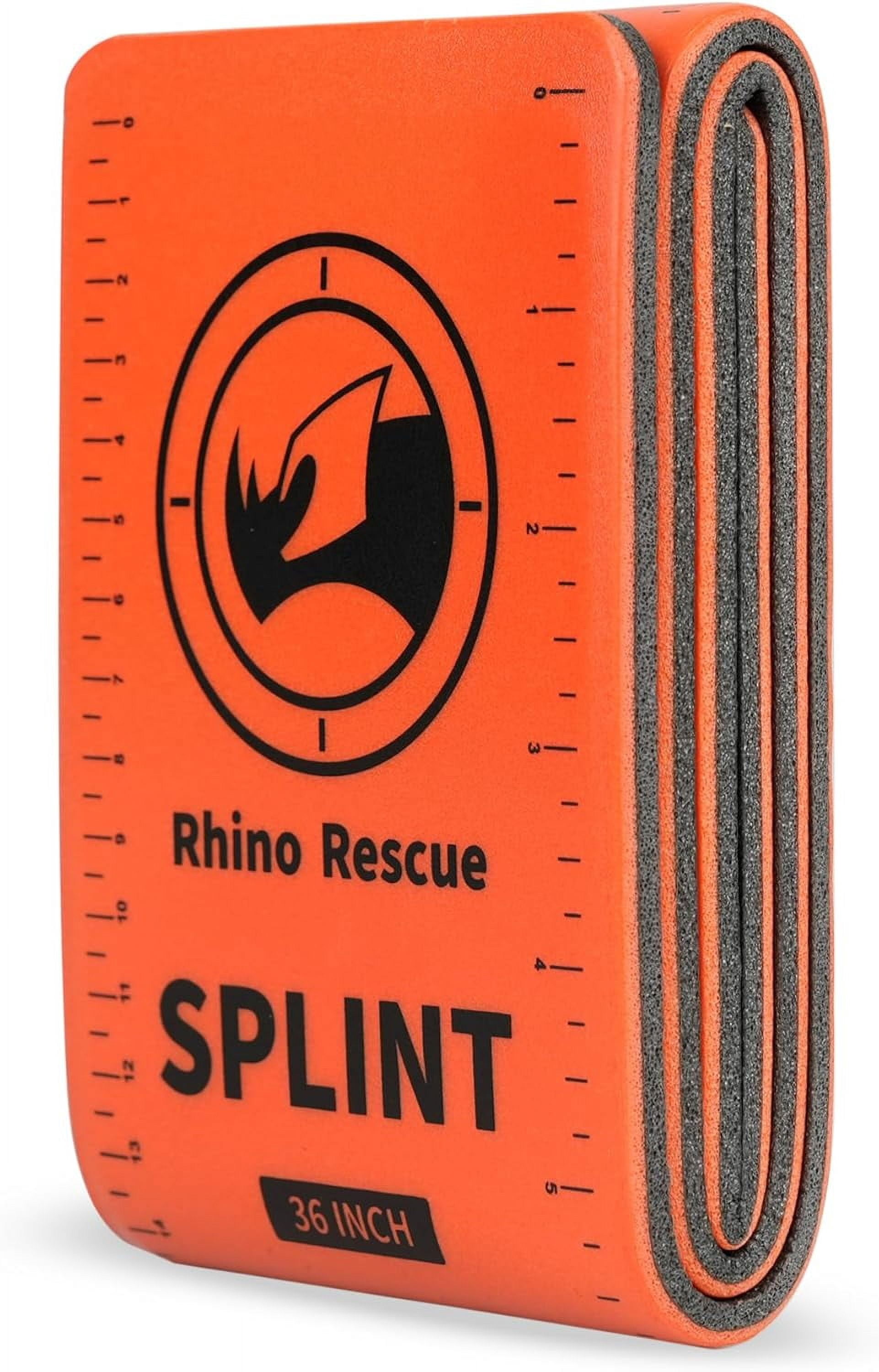 RHINO RESCUE Multi-Size First Aid Splint Set - 36/18/9 Inch & Finger, 4-Pack for Fractures