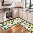thumbnail image 3 of Kitchen Rugs Sets Of 2,Yellow Lemon Fruit Flowers White Pattern Anti Fatigue Kitchen Mat Rugs Non Slip Washable,Decorative Kitchen Floor Mats for Kitchen,Sink,Laundry,17"x47"+17"x47", 3 of 5