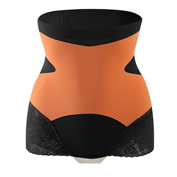 Aayomet Women's Plus Size Panties High Waist Trainer Underwear Body Shaper  (Khaki, L) 