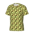 thumbnail image 3 of Yiaed Avocado Print Mens Short Sleeve Tight Fit T-Shirt, Crewneck Casual Tee-X-Large, 3 of 5