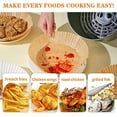 thumbnail image 7 of Air Fryer Liners,120 Pcs Air Fryer Paper Liners,Non-Stick Air Fryer Liners Disposable for 3-5QT Air Fryer Waterproof and Oil-proof Food Grade, 7 of 7