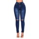 thumbnail image 1 of Las Señoras Personalizaron Los Pantalones Vaqueros Abotonados Rasgados Color Sólido Cintura Alta Pantalones Delgados Delgados Odeerbi ODB-6, 1 of 5