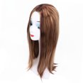 thumbnail image 4 of Women Long Straight Wig, Brown Gold Straight Wig Gradient Synthetic  for Party, 4 of 7