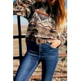 thumbnail image 4 of Ushdele Vibrant Aztec Collar - Stylish Long Sleeve Western Hoodie, 4 of 8