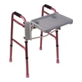 thumbnail image 4 of DMI Folding Walker Tray with Two Cup Holders, Snap-On Accessory Tray for Standard Walkers, 16 x 11.8 in, 4 of 9