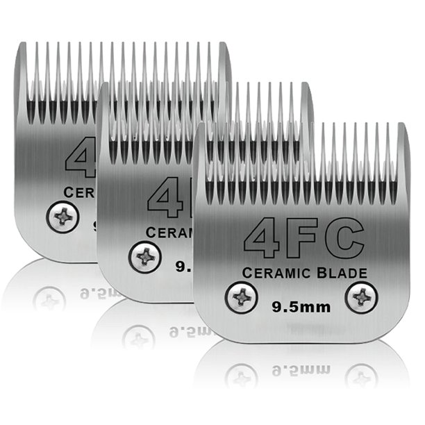 Cuchillas de cerámica para el aseo de mascotas y perros DODAER 4FC, 9,5 mm, corte, paquete de 3