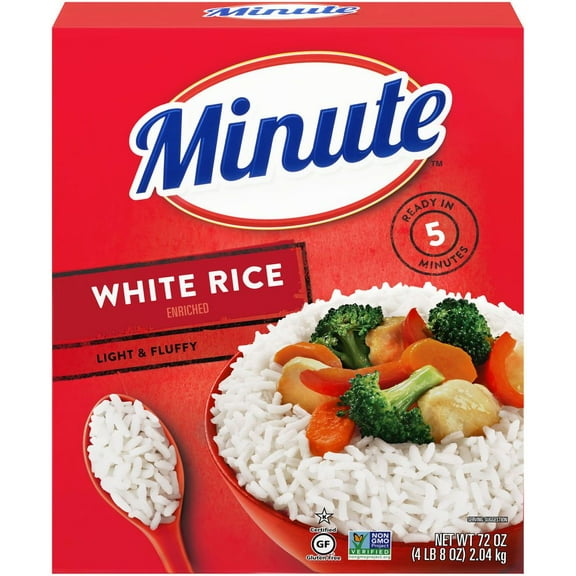 Minute Rice Instant Enriched Long Grain White Rice, 72 oz.