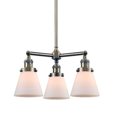 

Innovations Lighting 207 Small Cone Small Cone 3 Light 19 Wide Chandelier - White