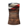 thumbnail image 5 of Lsque Rustic American Flag Wood Printed Workout Tank Tops for Women, Athletic Sports Tank Tops, Compression Sleeveless Dry Fit Shirts,Sleeveless Yoga Shirt-Medium, 5 of 9