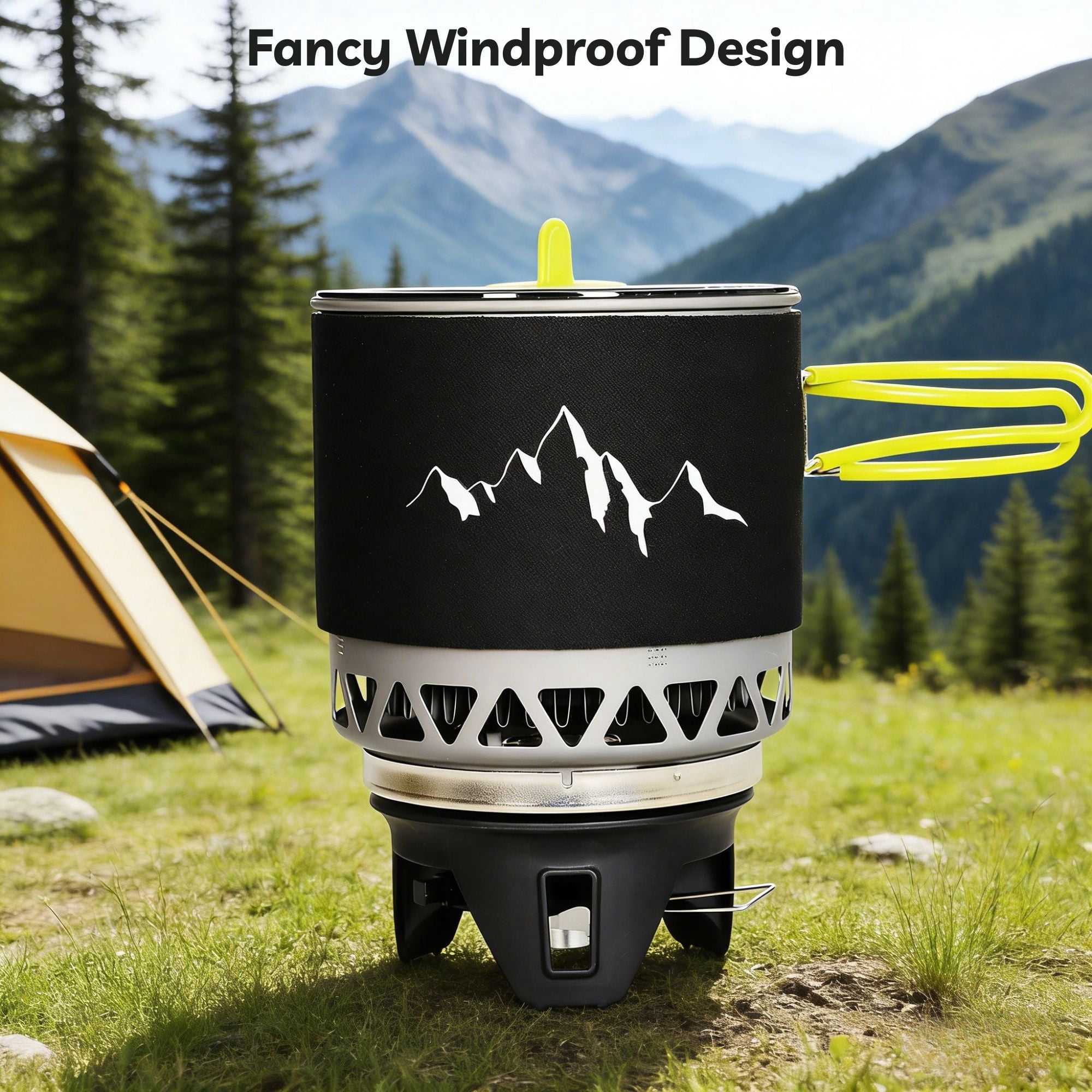 VFM Backpacking Stove, Portable Camping Stove with Windproof and Aluminum Alloy burner, High altitude reactor gas furnace, Outdoor Propane Cooking Gear, Jet Burner Set