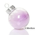 thumbnail image 3 of 2.36 Inch Christmas Balls Clear Christmas Bulbs Ornaments with Feather, Christmas Tree Ball Decorations for Xmas Hanging Home Indoor Holiday Party Decor, 3 of 6
