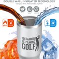thumbnail image 4 of 1pc Golf 30oz Tumbler with Straw & Handle - Insulated Stainless Steel Cup | Holiday Gift for Man Women (Christmas, Valentine's, Birthday), 4 of 7