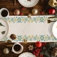 thumbnail image 3 of Table Runner 13x70in Inches Long, Vintage Winter SnowflakeLinen Washable Dresser Scarf Abstract Geometric ArtKitchen Dinning Tablerunners for Holiday/Party/Wedding/Home Tables Decor, 3 of 9