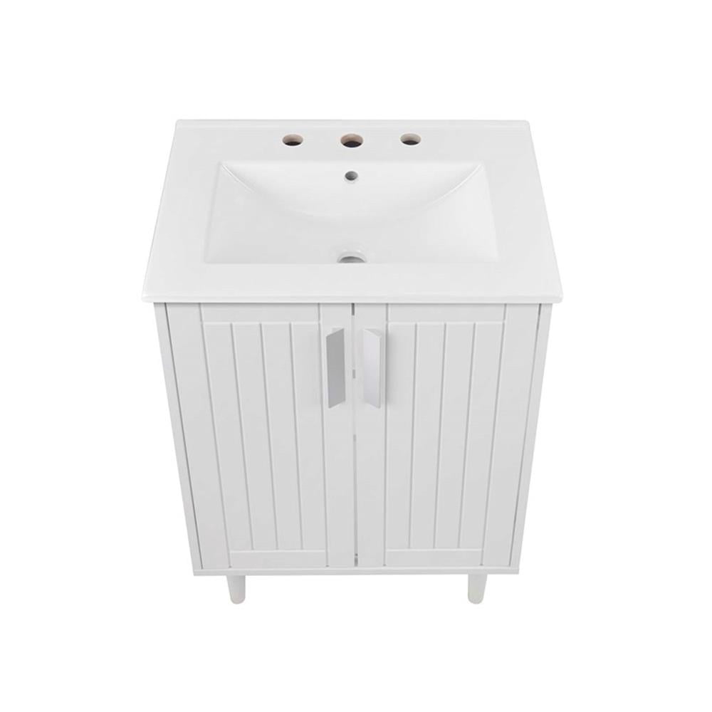 Modway Augusta 24" Modern Style Wood Bathroom Vanity in White