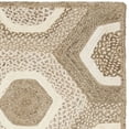 thumbnail image 3 of SAFAVIEH Natural Fiber Priscilla Geometric Braided Jute Area Rug, Grey/Ivory, 6' Square, 3 of 4